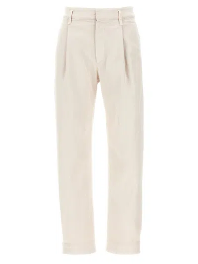 Brunello Cucinelli Beige Stretch Denim Pants