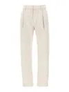 Brunello Cucinelli Beige Stretch Denim Pants In Beige