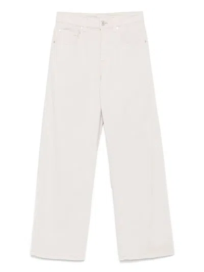 BRUNELLO CUCINELLI BRUNELLO CUCINELLI STRETCH DYED DENIM LOOSE BARREL JEANS WITH JEWELS CLOTHING