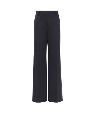 Brunello Cucinelli Stretch Flared Trousers In Black