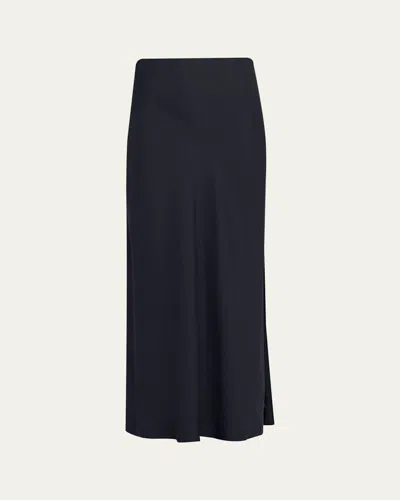 Brunello Cucinelli Stretch Linen Pull-on Maxi Skirt In Black