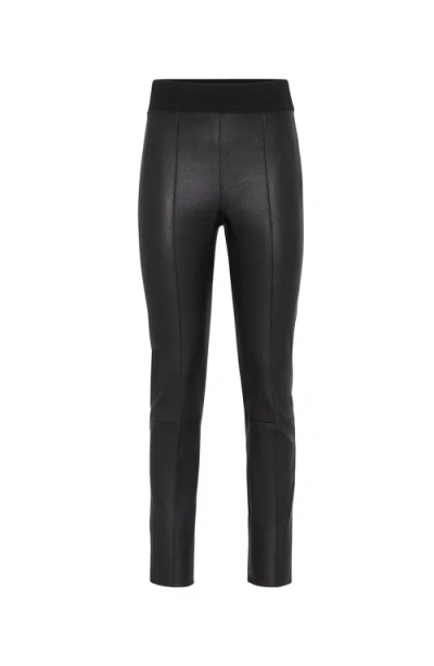 Brunello Cucinelli Stretch Nappa Leggings In Black