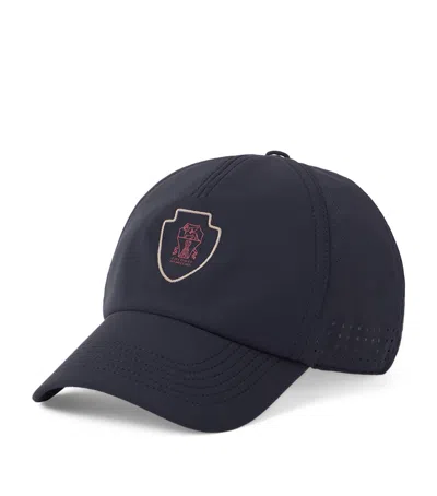 BRUNELLO CUCINELLI STRETCH-NYLON LOGO BASEBALL CAP