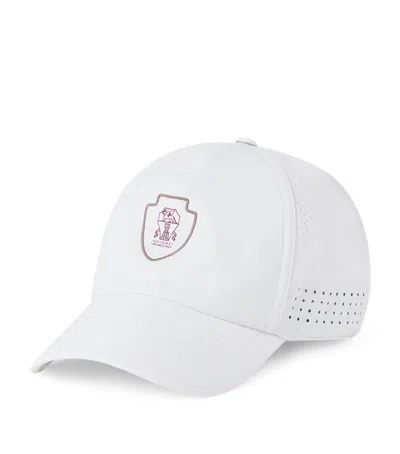Brunello Cucinelli Stretch-nylon Logo Baseball Cap In White