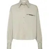 Brunello Cucinelli Stretch Poplin Shirt In Nude