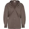 Brunello Cucinelli Stretch-cotton Poplin Shirt In Brown