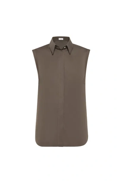 BRUNELLO CUCINELLI BRUNELLO CUCINELLI STRETCH POPLIN SHIRT