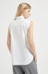Brunello Cucinelli Stretch Poplin Shirt In White