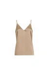 Brunello Cucinelli Stretch Silk Satin Camisole In Brown