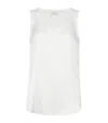 Brunello Cucinelli Stretch-silk Satin Reversible Tank Top In White