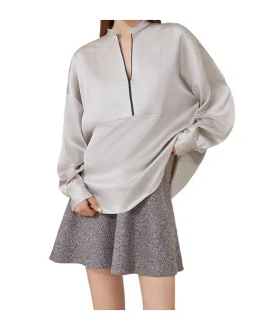 Brunello Cucinelli Stretch Silk Satin Shirt