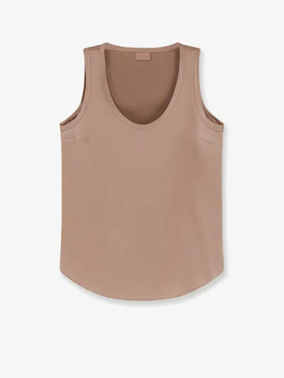 Brunello Cucinelli Stretch Silk Tank Top In Beige