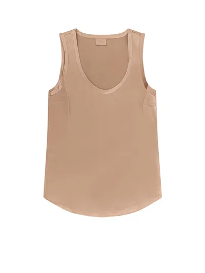 Brunello Cucinelli Women Stretch Silk Tank Top In Brown