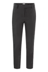 Brunello Cucinelli Virgin Wool Monili Cigarette Trousers In Anthracite