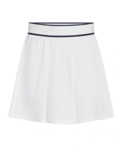 Brunello Cucinelli Stretch-cotton Piqué Mini Skirt With Logo In White