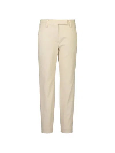 Brunello Cucinelli Stretch-design Tab-waist Tailored Trousers In Neutral