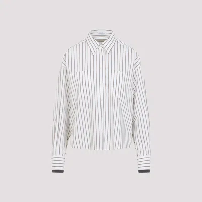 BRUNELLO CUCINELLI STRIPE COTTON SHIRT
