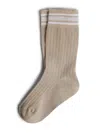 Brunello Cucinelli Stripe-detail Cotton Socks In Beige