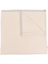 Brunello Cucinelli Stripe Detail Beige Scarf In Neutrals
