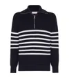 Brunello Cucinelli English Half-ribbed Sweater Sweaters And Cardigans Blue In Black