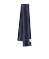 Brunello Cucinelli Stripe Frayed Edge Scarf In Blue