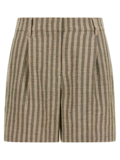 Brunello Cucinelli Striped Bermuda Shorts In Multi