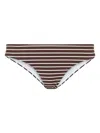 Brunello Cucinelli Striped Jacquard Bikini Briefs In Brown
