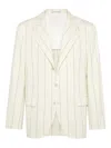 Brunello Cucinelli Wool-sea Island Cotton Stripe Blazer