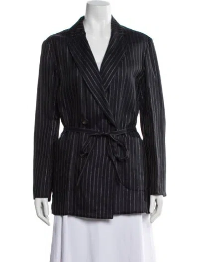 Pre-owned Brunello Cucinelli Striped Blazer In Blue