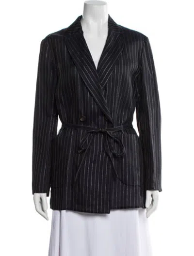 Pre-owned Brunello Cucinelli Striped Blazer In Blue