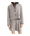 Brunello Cucinelli Striped Blazer In Neutral