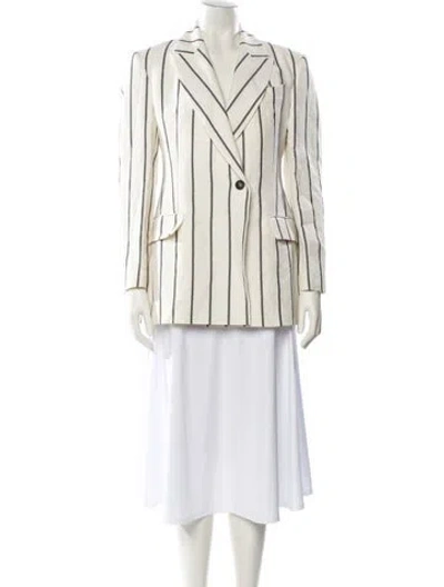 Pre-owned Brunello Cucinelli Striped Blazer In Neutral