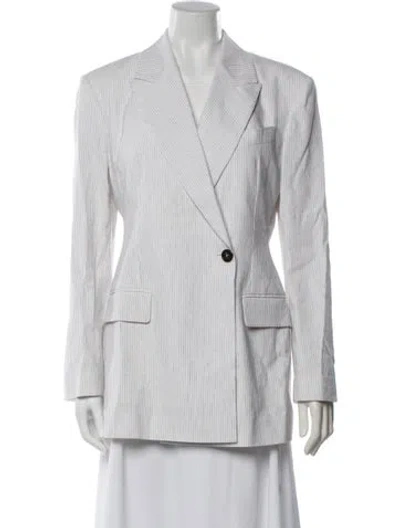 Pre-owned Brunello Cucinelli Striped Blazer W/ Tags In Neutrals