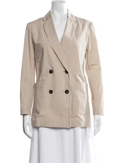 Pre-owned Brunello Cucinelli Striped Blazer W/ Tags In Neutrals