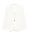 Brunello Cucinelli Striped Blazer In White