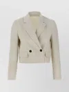 Brunello Cucinelli Pinstriped Linen And Cotton Double-breasted Blazer