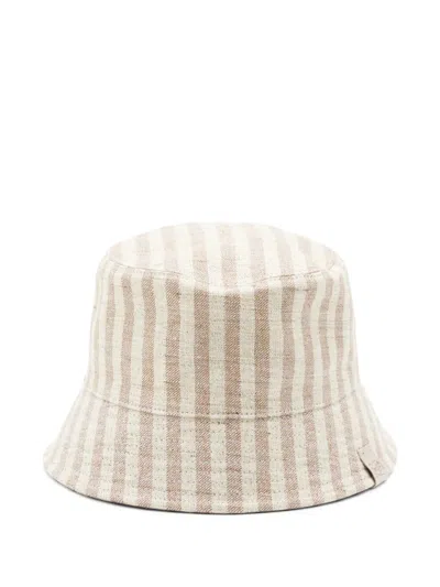 Brunello Cucinelli Striped Bucket Hat In Multi
