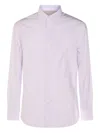 Brunello Cucinelli Striped Shirt With Long Sleeves And Regular Collar In Purple