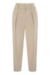 Brunello Cucinelli Cropped Tailored Trousers With Pleated Front