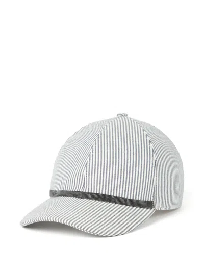 Brunello Cucinelli Baseball Hat In White