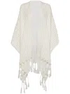 Brunello Cucinelli Striped Cape In White