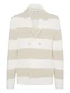 Brunello Cucinelli Half English Rib Cardigan