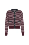 Brunello Cucinelli Striped Wool-cashmere Crewneck Cardigan In Multi
