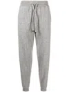 Brunello Cucinelli Striped Cashmere-blend Track Pants In Grey
