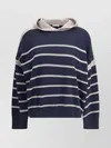 Brunello Cucinelli Striped Cashmere Hooded Sweater