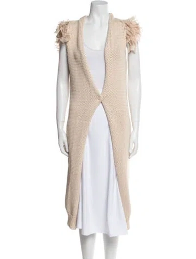 Pre-owned Brunello Cucinelli Striped Coat In Neutral