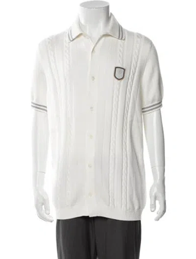 Pre-owned Brunello Cucinelli Striped Collar Polo Sweater In Multi