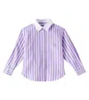 Brunello Cucinelli Striped Cotton And Silk Blouse In Beige