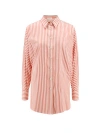 BRUNELLO CUCINELLI STRIPED COTTON AND SILK SHIRT