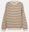 Brunello Cucinelli Striped Cotton-blend Sweater